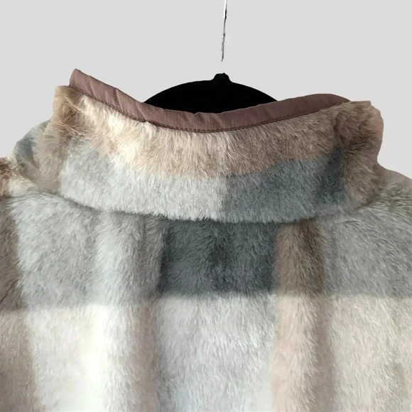 BLUE B | NWOT | PULLOVER LONG SLEEVE FLEECE PLAID PASTEL |  SIZE: SMALL - Picture 8 of 11